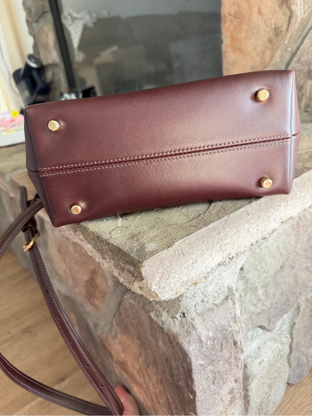 Coach Leather Emory Top Handle - Dark Brown with Gold Hardware - Picture 5 of 8